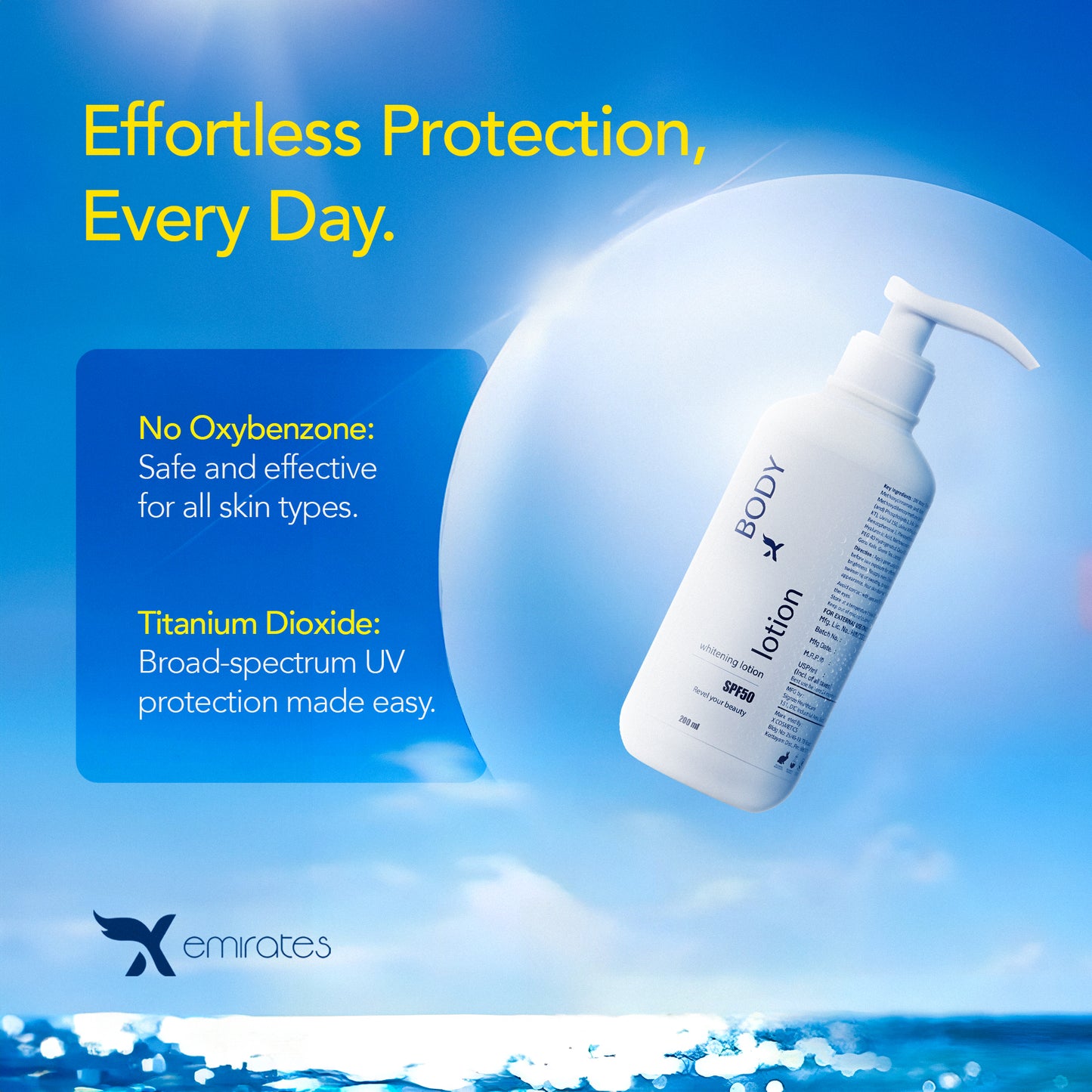 X Emirates SPF-50 Body Whitening Lotion